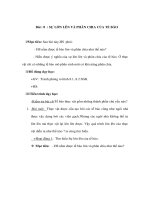 Giáo án Sinh học 6 - SỰ LỚN LÊN VÀ PHÂN CHIA CỦA TẾ BÀO pdf