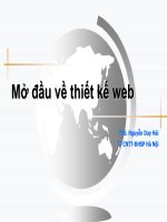 Mở đầu về thiết kế web ppt