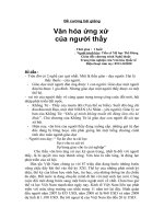 cach ung xu cua thay voi  tro