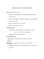 Giáo án Sinh học 6 - LỚP HAI LÁ MẦM VÀ LỚP MỘT LÁ MẦM ppsx