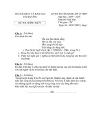 Đề thi vào lớp 10  THPT môn Ngữ văn năm học 2009-2010. ngày thi thứ 2. Cao Thị Thu Trang