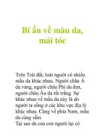 Bí ẩn về màu da, mái tóc pptx