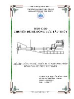 Báo cáo chuyên đề hệ động lực tàu thủy pps