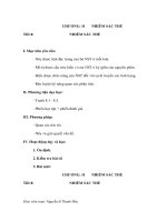 Tài liệu Sinh học 9 - NHIỄM SẮC THỂ NHIỄM SẮC THỂ doc