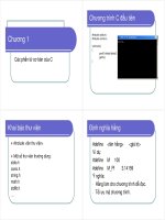 Kỹ thuật lập trình - Chương trình C đầu tiên potx