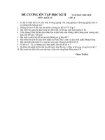 ĐỀ CƯƠNG HKII 09-10