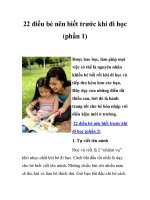 22 điều bé nên biết trước khi đi học (phần 1) docx