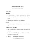 Giáo án Hoá 9 - MỘT SỐ BAZƠ QUAN TRỌNG pdf