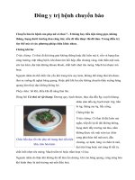 Đông y trị bệnh chuyển bào doc