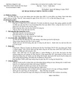 Kế hoạch hoạt động tháng 4/2010