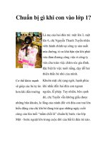 Chuẩn bị gì khi con vào lớp 1? ppsx