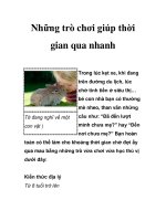 Những trò chơi giúp thời gian qua nhanh ppt