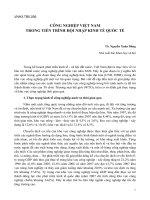 CÔNG NGHIỆP VIỆT NAM TRONG TIẾN TRÌNH HỘI NHẬP KINH TẾ QUỐC TẾ pps