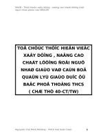 SKKN- Tổ chức thực hiện việc XD nâng cao chất lượng đội ngũ nhà giáo và CBQL giáo dục THCS
