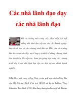 Các nhà lãnh đạo dạy các nhà lãnh đạo pps