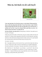 Món ăn, bài thuốc trị sốt xuất huyết ppt