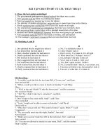 bài tập chuyên đề về câu trần thuật