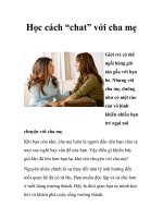 Học cách “chat” với cha mẹ ppt