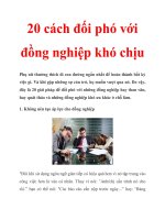 20 cách đối phó với đồng nghiệp khó chịu potx