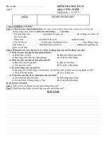 ĐỀ + ĐA THI CÔNG NGHỆ 7 KỲ II