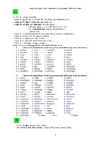 CÁCH ĐỌC MỘT SỐ NGUYÊN ÂM, PHỤ ÂM