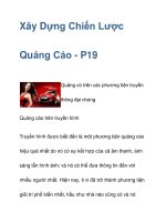 Xây Dựng Chiến Lược Quảng Cáo - P19 pdf