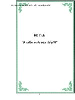 Tiểu luận Sinh thái nhân văn - Ô nhiễm nước trên thế giới ppt