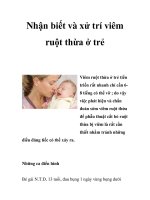 Nhận biết và xử trí viêm ruột thừa ở trẻ pot