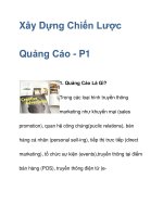 Xây Dựng Chiến Lược Quảng Cáo - P1 1 pdf