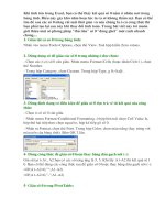 CÁC PHƯƠNG PHÁP GIẤU SỐ 0 TRONG EXCEL