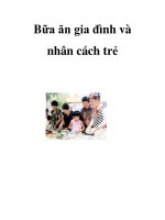 Bữa ăn gia đình và nhân cách trẻ ppsx