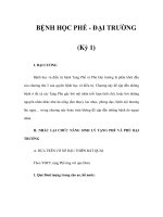 BỆNH HỌC PHẾ - ĐẠI TRƯỜNG (Kỳ 1) pptx