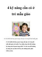 4 kỹ năng cần có ở trẻ mẫu giáo Có rất nhiều bài học quan trọng cần dạy pot