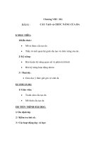 Sinh học 8 - CẤU TẠO và CHỨC NĂNG CỦA DA ppsx