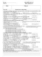 de hoc ky II sinh 9 co dap an. hay