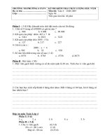 Đề thi KT chất lượng đầu NH 2008-2009