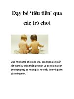 Dạy bé ‘tiêu tiền'''' qua các trò chơi pot