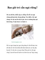 Bao giờ trẻ cần ngủ riêng? pps