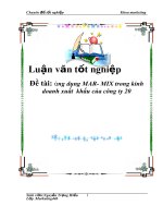Luận văn - ứng dụng MAR- MIX trong kinh doanh xuất khẩu của công ty 20 pdf