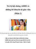 Trẻ bị hội chứng ADHD và những lời khuyên từ giáo viên (Phần 2) pdf