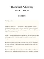 The Secret Adversary AGATHA CHRISTIE CHAPTER 4 potx