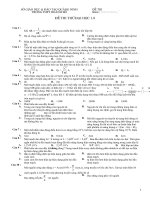 Đề thi thử ĐH lần 3 Trường THPT Hoành Bồ