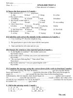 Kiem tra 1 tiet Anh 8(so 4)