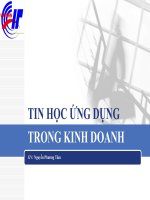 tin học ứng dụng trong kinh doanh - giải bài toán tối ưu bằng solver