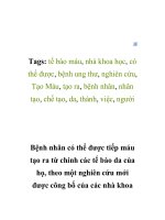 Chế tạo máu nhân tạo từ tế bào da pdf
