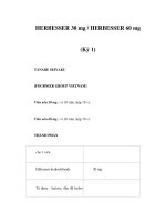 HERBESSER 30 mg / HERBESSER 60 mg(Kỳ 1)TANABE SEIYAKU[FOURNIER GROUP VIETNAM]Viên nén 30 potx