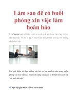 Làm sao để có buổi phỏng xin việc làm hoàn hảo potx