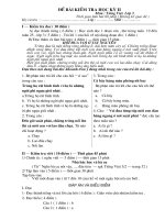 Đề kiểm tra Khối 3 cuối năm