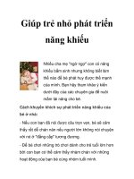 Giúp trẻ nhỏ phát triển năng khiếu doc
