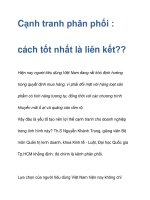 Cạnh tranh phân phối : cách tốt nhất là liên kết? pdf